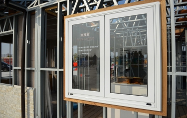 嘉義縣太保市冷軋型鋼構造外掛式窗框節能採光窗