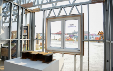 嘉義縣太保市冷軋型鋼構造一體安裝防風雨隔音窗