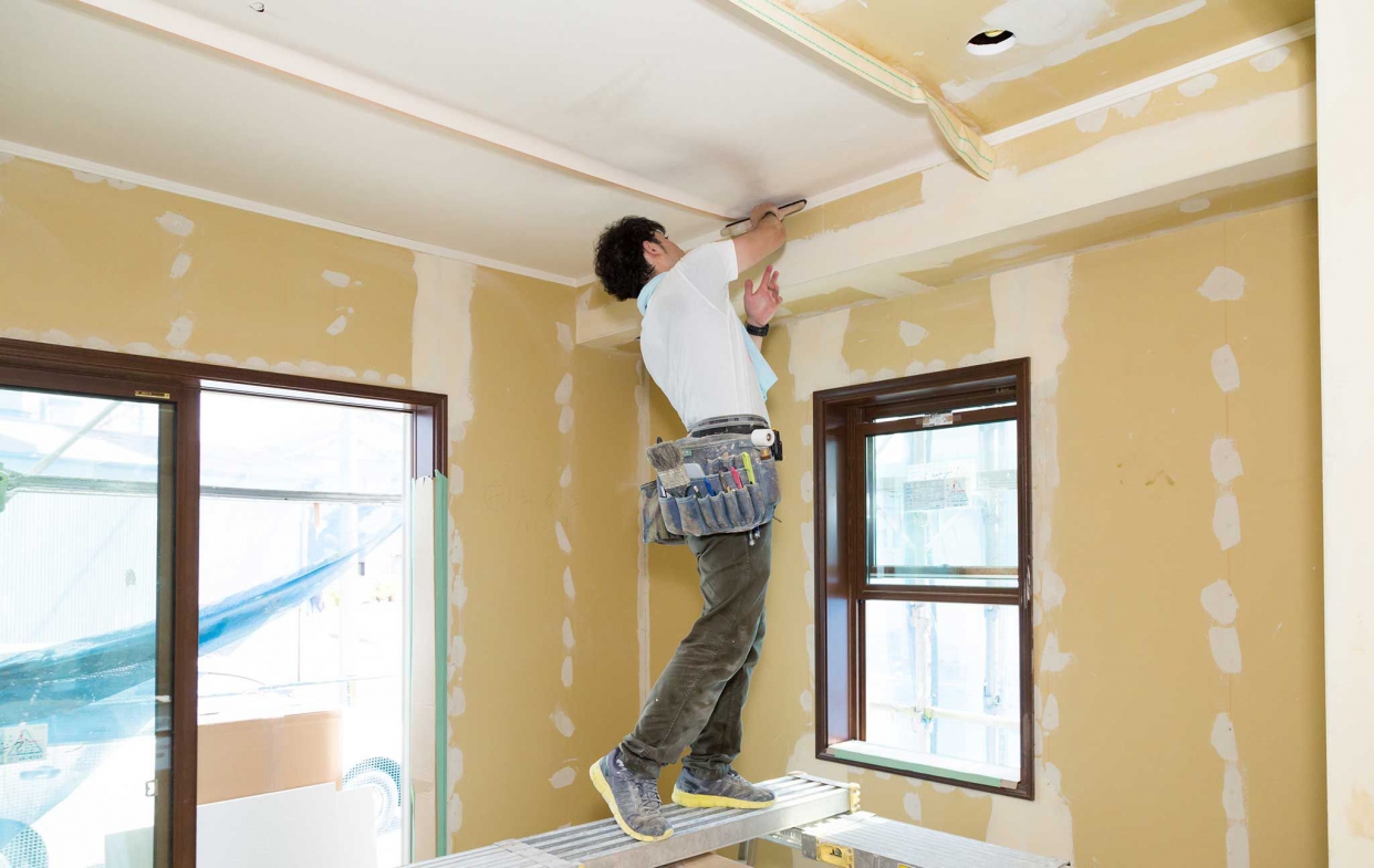 自地自建流程：水泥施作