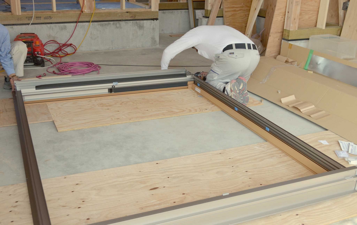 門窗安裝的施工示意圖