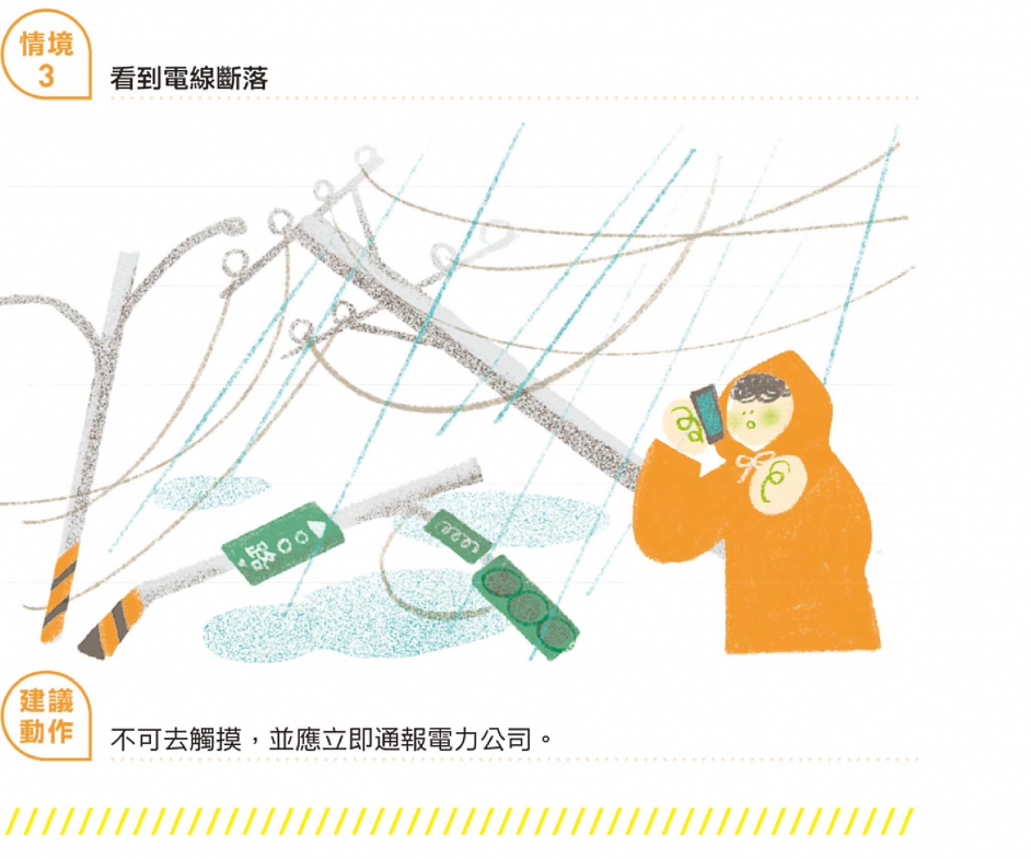 情境3/看到電線斷落
