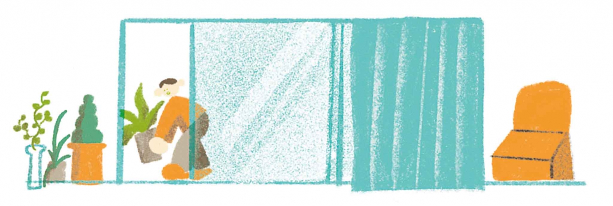 妥善放置陽台或圍牆上的盆栽