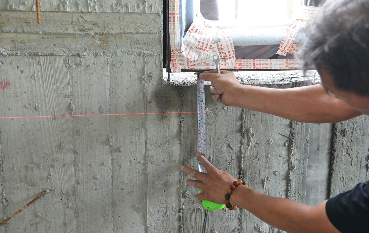 安裝前垂直測量