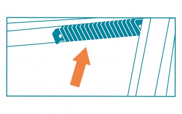全天候橫拉窗窗扇內拆方式-1.確認上方阻風體位置