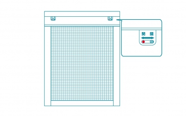 全天候橫拉窗窗扇內拆方式-5.拆卸紗窗前，請先將紗窗上方二邊防脫落裝進行解鎖，綠色為可拆卸狀態，紅色為不可拆卸狀態