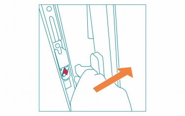 全天候氣密推開窗兒童防墜裝置使用方法5.再次推開完成分離