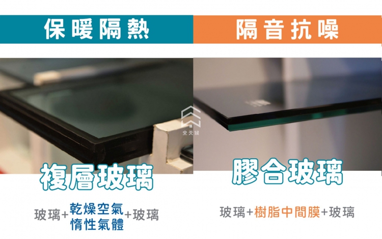 膠合玻璃跟複層玻璃差別